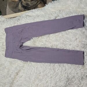 Women's Purple High-Waisted Leggings With Pockets